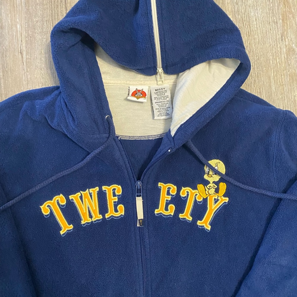 Fleece 90’s Tweety Bird Jacket with hood